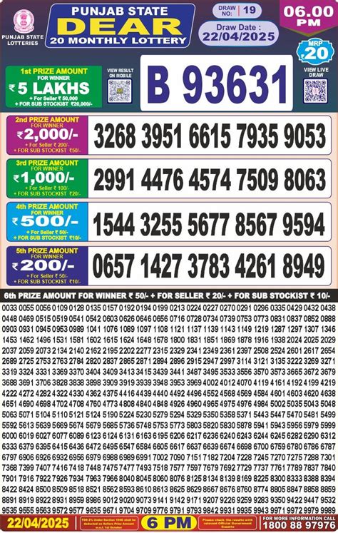 Punjab State Dear 20 Monthly Lottery Result 28.5.2024 live.